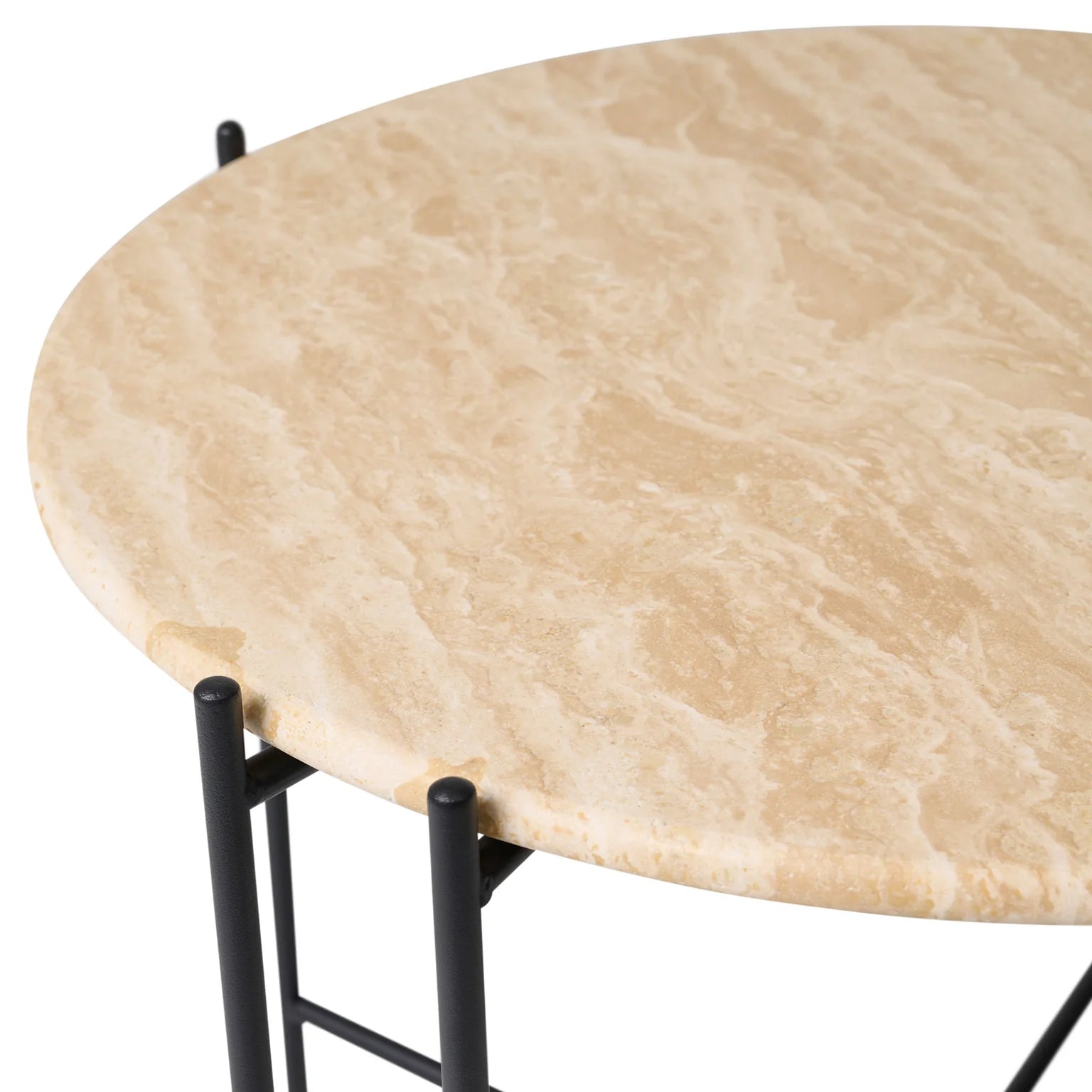 Viola III Sofatisch aus Travertin Ø60